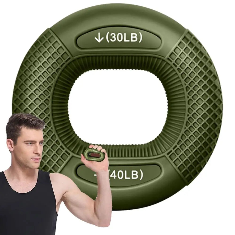 1Pc Hand Grip Strengthener, Grip Strength Trainer, Fingers Exerciser - Silicone Rings for Muscle Training Sports Rock Climbing Finger Rehabilitation Training,Hand & Wrist Muscles Trainer Stress Relief,5 Resistance Levels