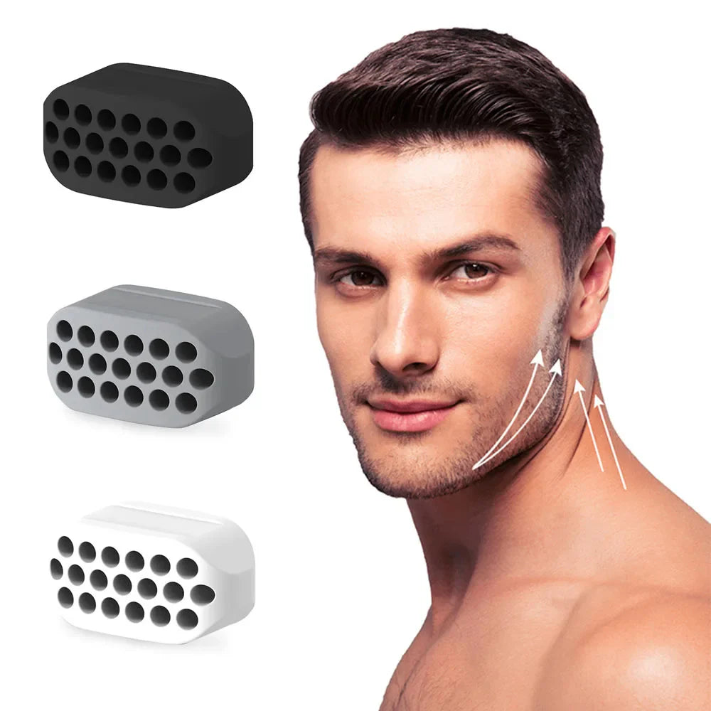 Jawline Exerciser for Man and Woman 3 Resistance Levels BPA Free Silicone Jaw Exerciser Gum Tablets Jaw Trainer & Jaw Exerciser Shaper for Beginner, Intermediate & Advanced Users