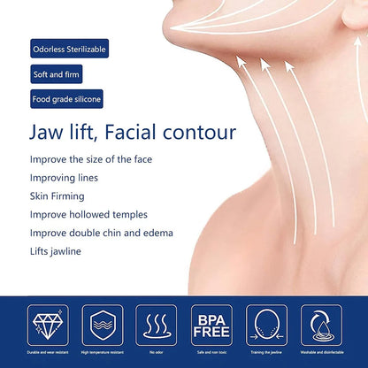 Jawline Exerciser for Man and Woman 3 Resistance Levels BPA Free Silicone Jaw Exerciser Gum Tablets Jaw Trainer & Jaw Exerciser Shaper for Beginner, Intermediate & Advanced Users